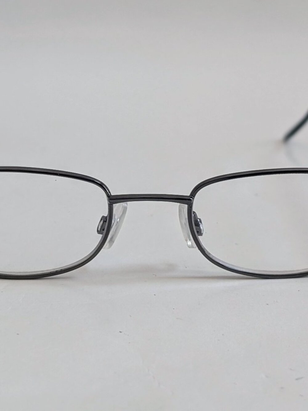 NWT Vintage 90's Small Rectangle Metal Reading Glasses +1.50 (D. Gunmetal)